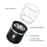 Feiorn conteneur verre visible pour surveiller la finesse du broyage.