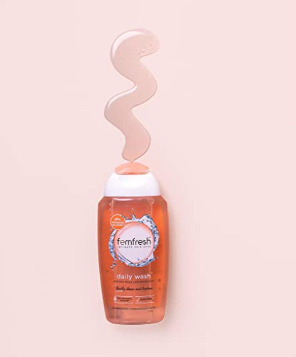 Femfresh emballage 250 ml, format pratique pour usage quotidien.