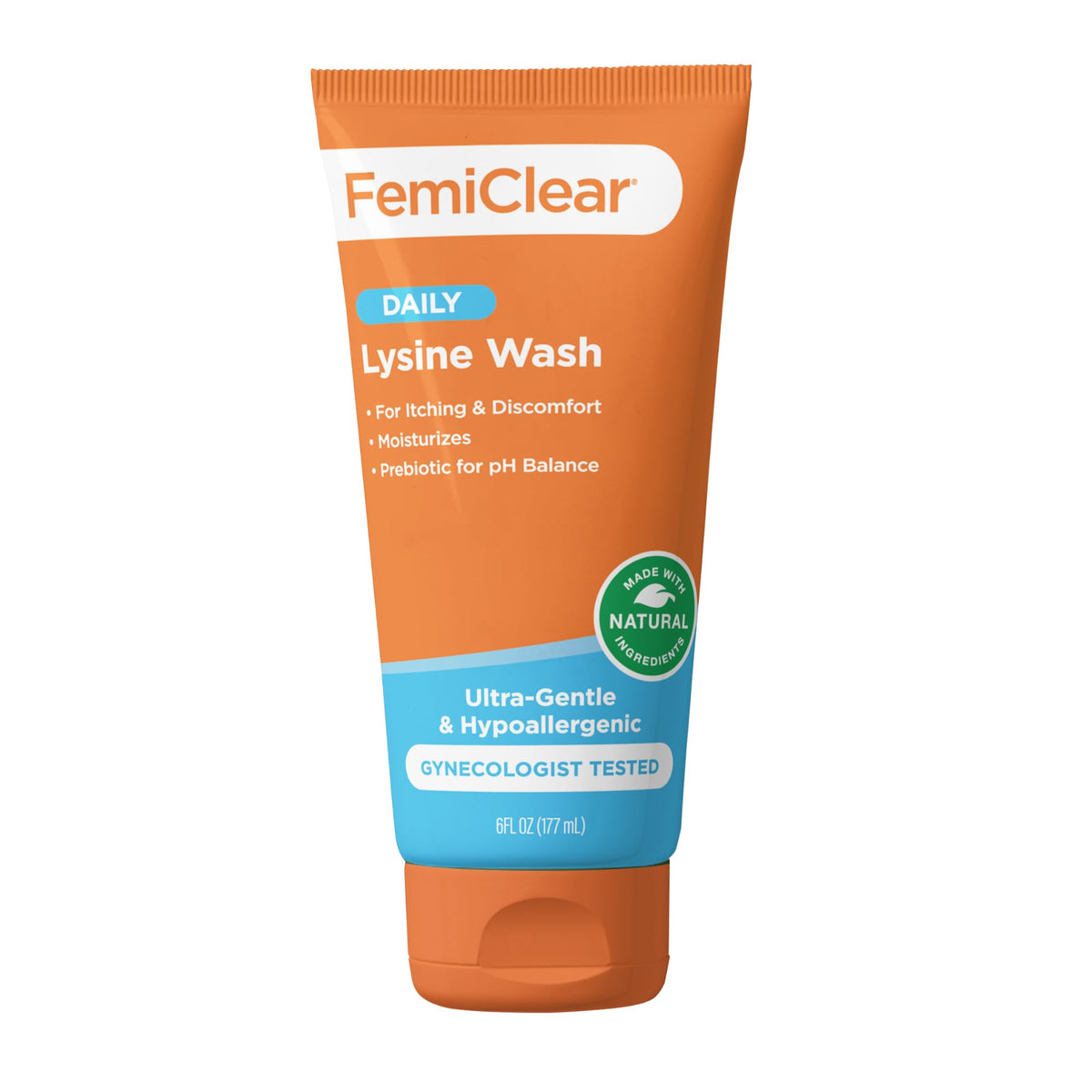 FemiClear montre la bouteille-pompe Ultra-Doux pour une application pratique.