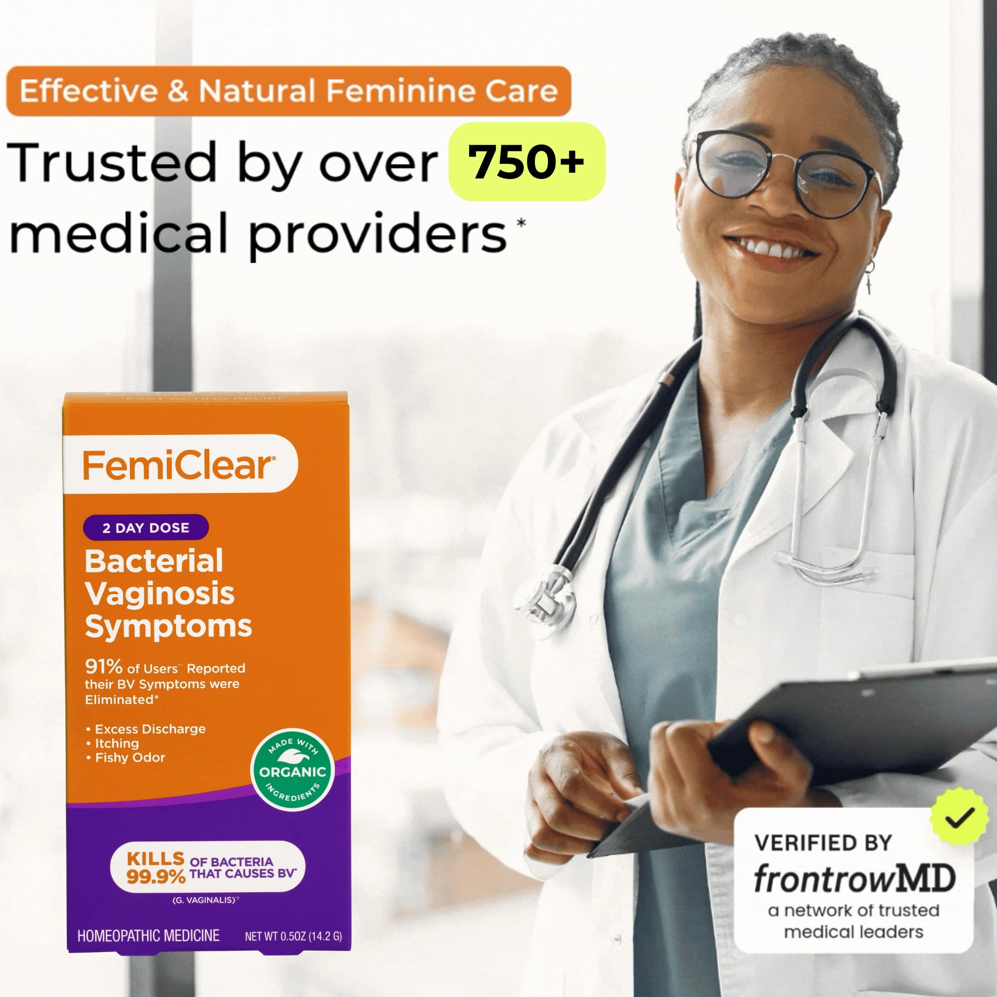 FemiClear BV Symptômes – emballage pratique et discret