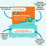 Texture hydratante FemiClear: application douce sur la vulve.
