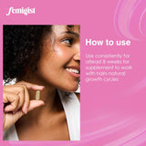 Femigist HERsutism – Avant/après visage, démonstration du potentiel impact sur les poils et la peau.