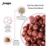 Gommes Femigist à prendre quotidiennement, pratique pour le bien-être menstruel.