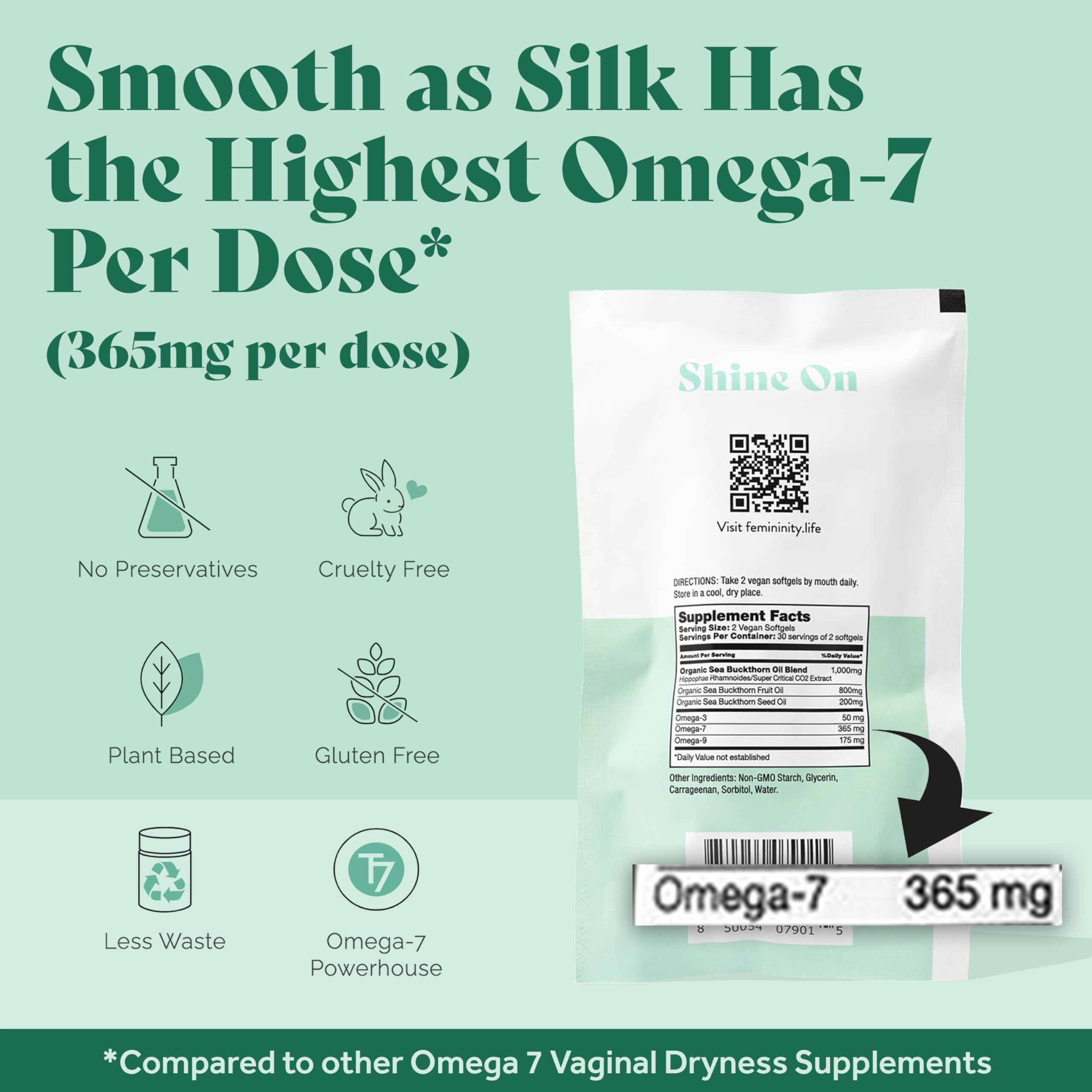 Femininity oméga7-omega3-omega9: nutriments essentiels pour peau et cheveux