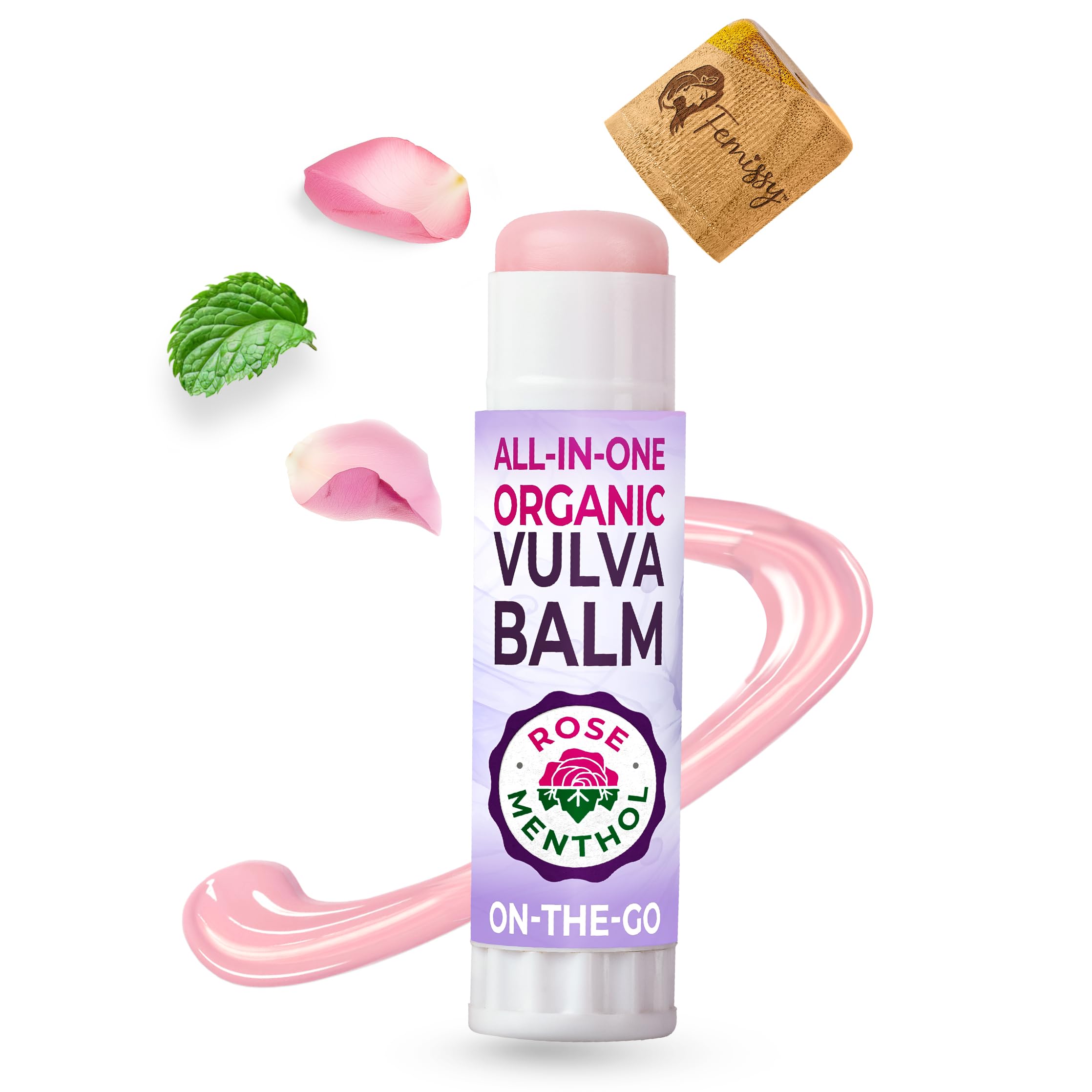 Femissy baume vulva rose menthe avec spatule pour application propre et pratique