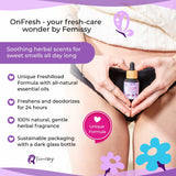 Femissy Yoni Oil: ingrédients magnolia, armoise, girofle et lavande pour hydratation et parfum.