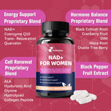 Capsules Femmetra NAD+ prêtes à être consommées pour routine quotidienne.