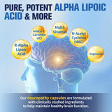 Capsules Femmetra R-ALA offrant une protection antioxydante pour les cellules nerveuses.