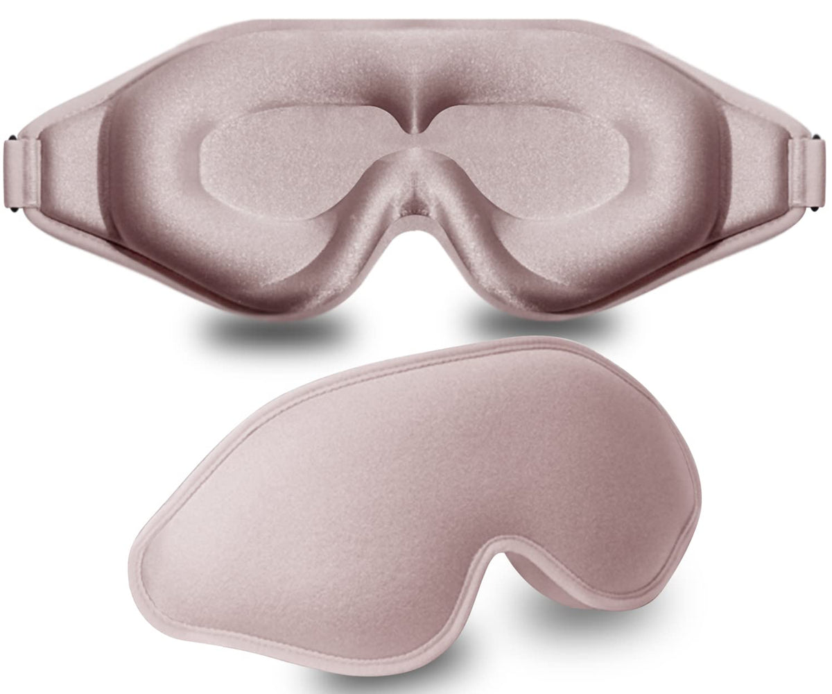 Masque FengXinZi 3D contouré rose pour un sommeil profond en bloquant la lumière