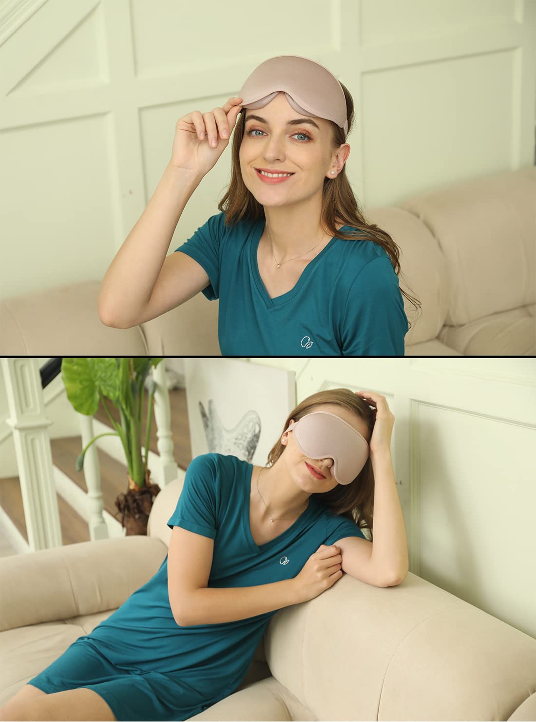 Masque FengXinZi anti-lumière rose, idéal en voyage nocturne