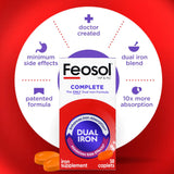 Feosol Bifera HIP & PIC boîte de 30 comprimés; soutien potentiel de l énergie.