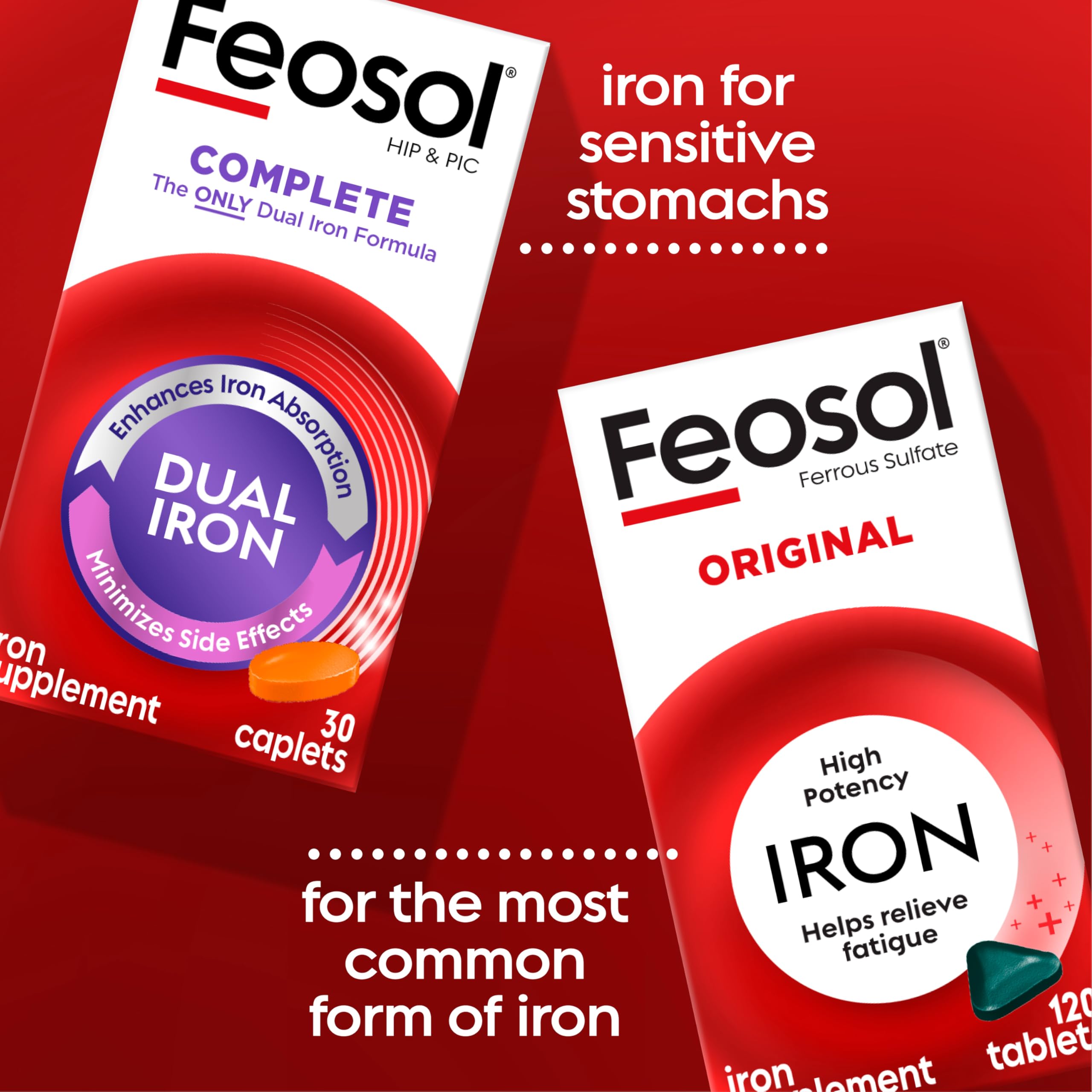 Feosol Original—notice explicative rappelant l importance du fer au quotidien.