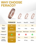 Feraco bague cuivre magnétique, détail net et confort sûr.