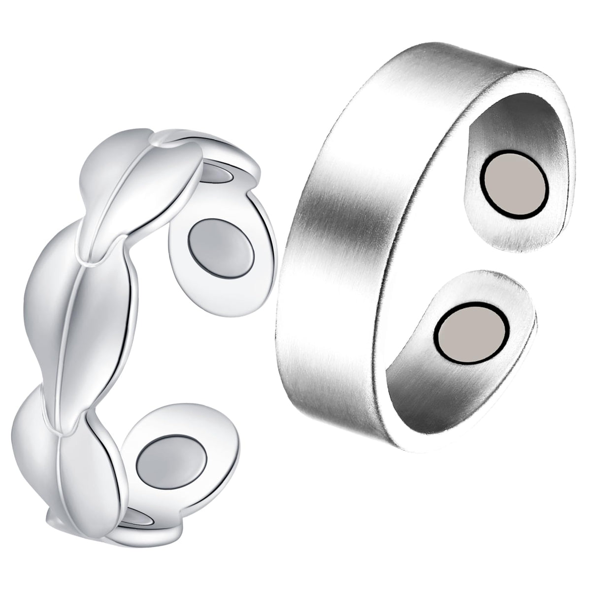Feraco bague magnétique en cuivre 99,99% pure, allure discrète et durable.