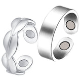 Feraco bague magnétique en cuivre 99,99% pure, allure discrète et durable.