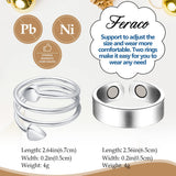 Feraco: bague magnétique cuivre pouce motif fleur, style durable.