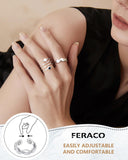Feraco bague magnétique cuivre pur ajustable, changement de taille rapide à domicile.