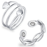 Feraco bague magnétique en cuivre pur cœur, bijou hypoallergénique et élégant.