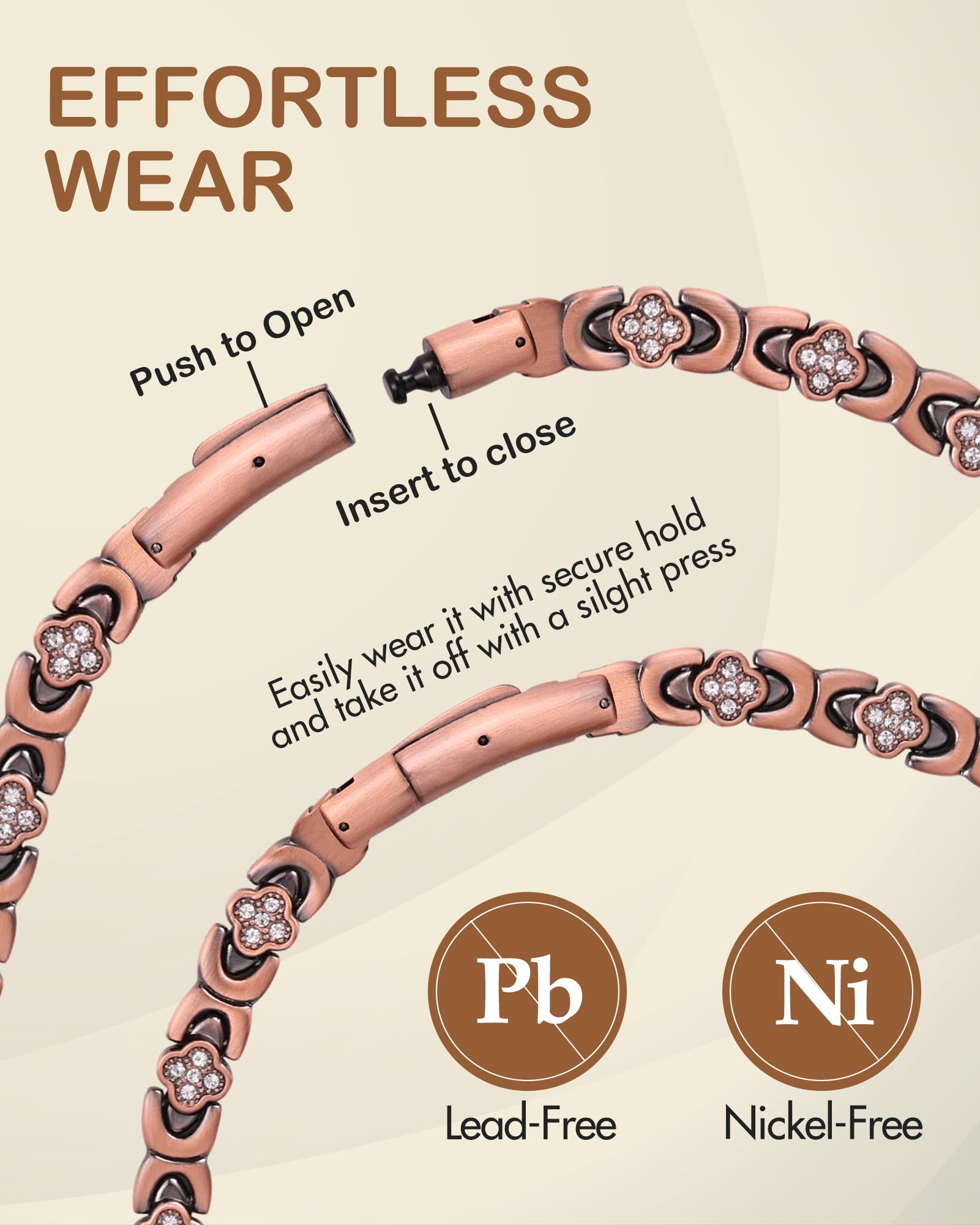 Feraco boucle pratique collier, facile à mettre et à enlever.