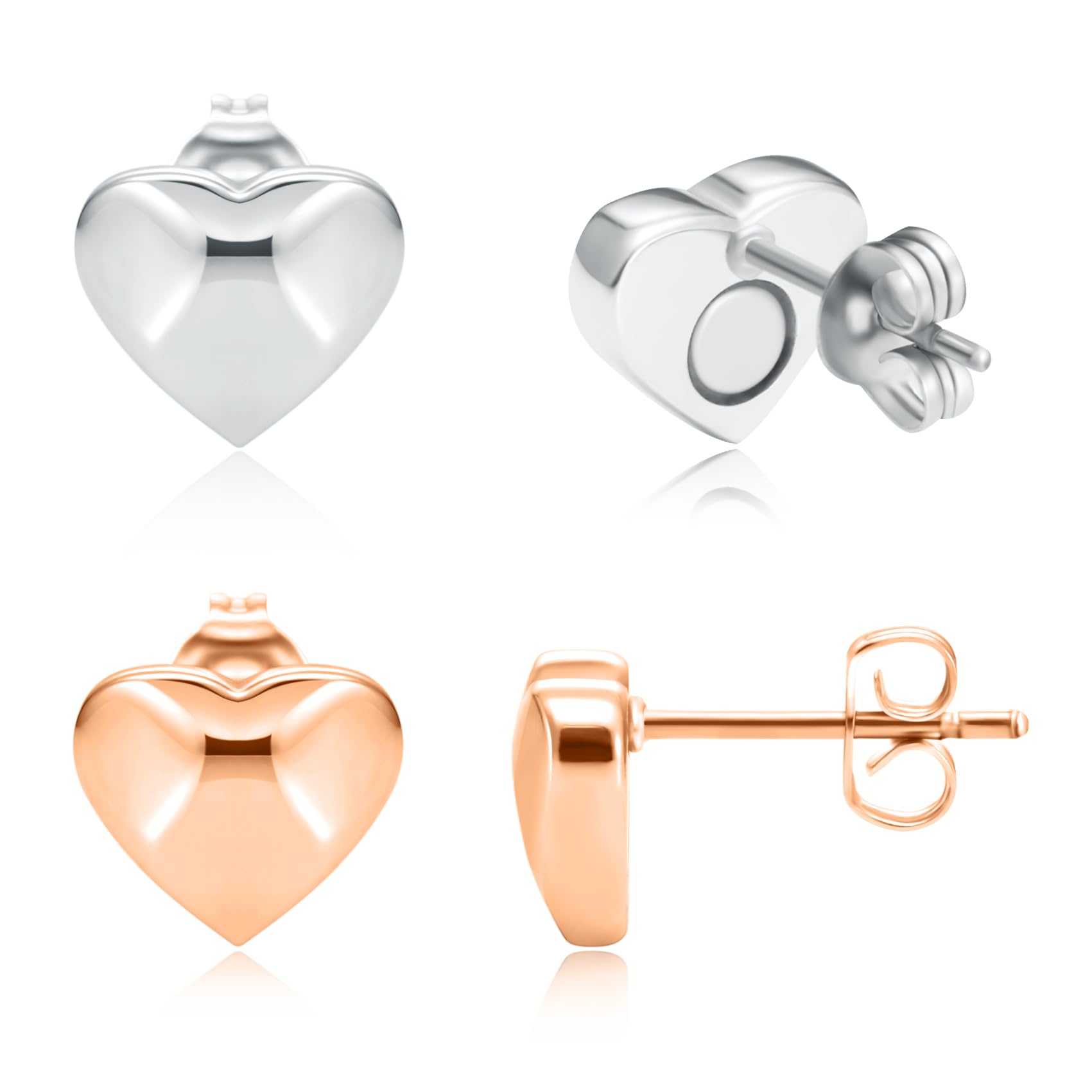 Feraco boucles magnétiques cœur rose, port quotidien élégant