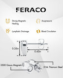 Feraco design pour oreilles percées, fixation facile