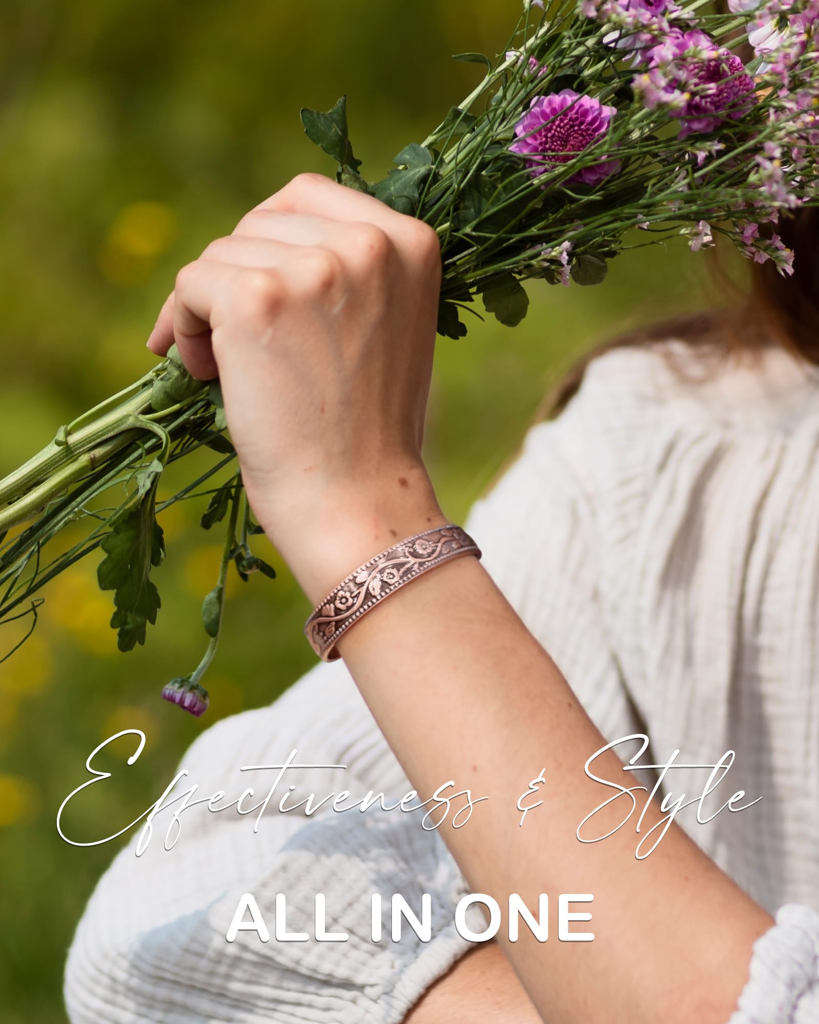 Feraco bracelet ajustable ouvert – adaptation facile pour tous les poignets.