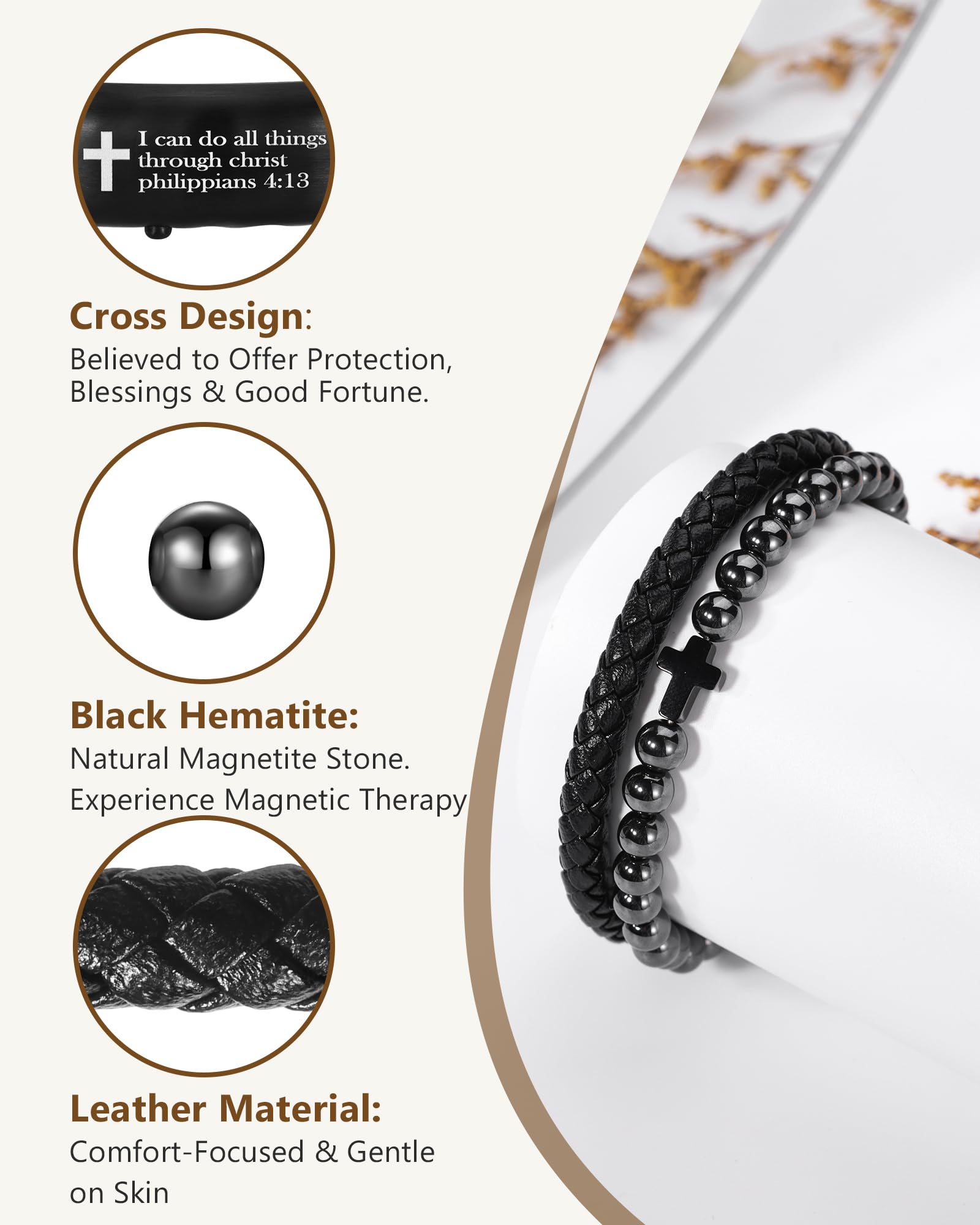 Feraco bracelet ajustable au poignet, ajustement personnalisé et confort.