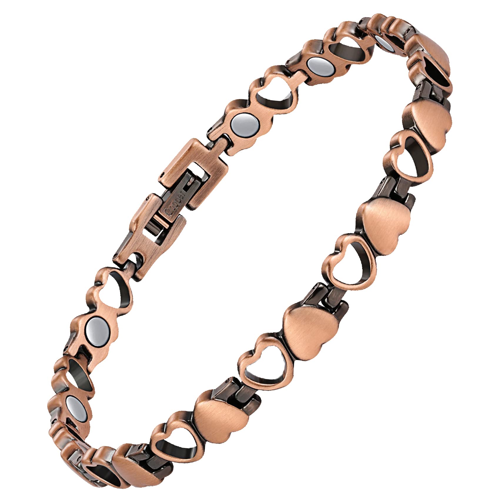Feraco bracelet-cheville cuivre cœur, allure élégante et polyvalente.
