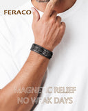 Feraco bracelet cuivre avec aimants 3800 gauss, design magnétique distinctif.