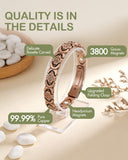 Feraco bracelet cuivre fermeture plis ajustable pour mise en place facile.