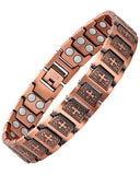 Bracelet Feraco croix en cuivre pour homme, style élégant et discret.