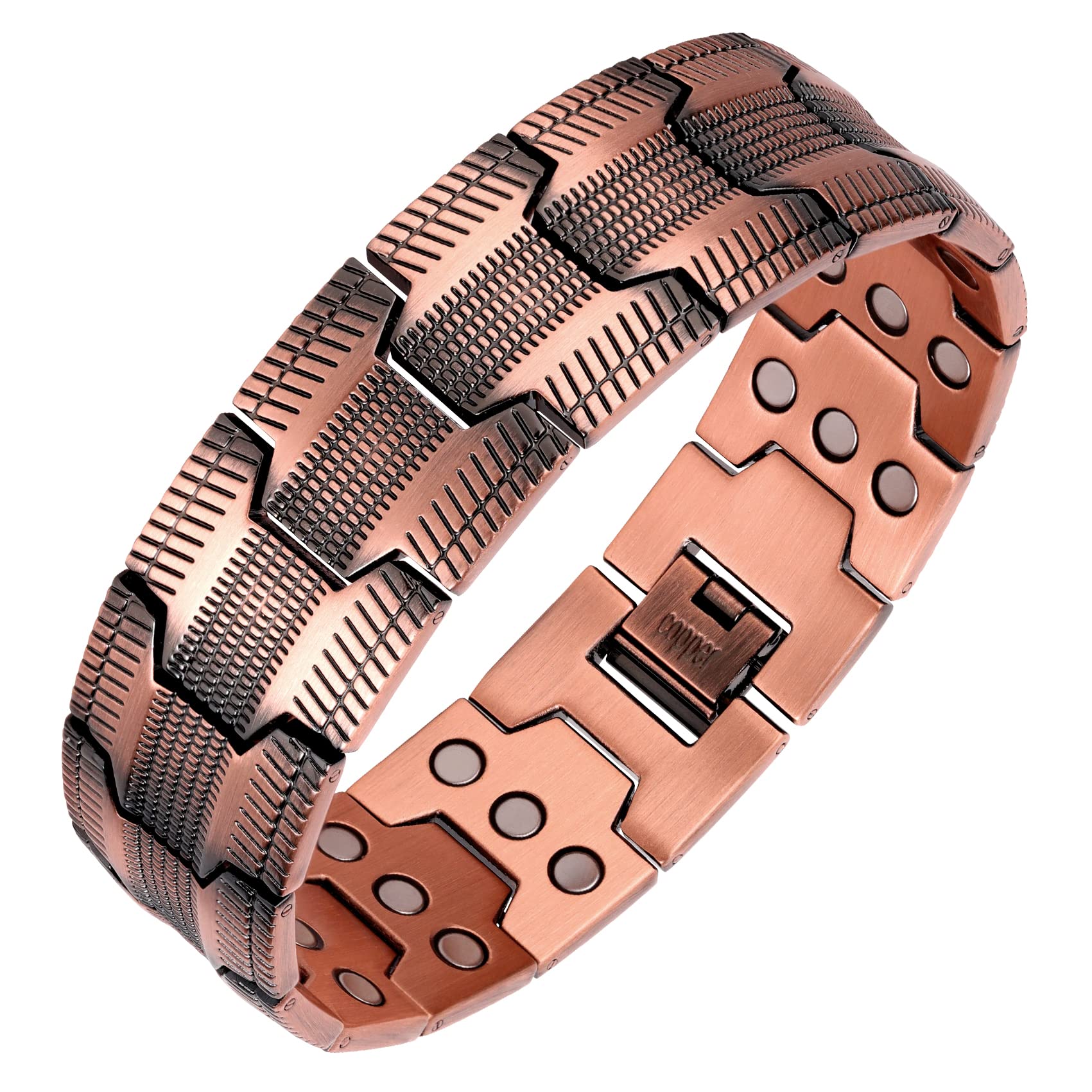 Feraco bracelet cuivre 3x-force, allure moderne et porté quotidien.
