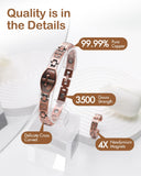 Feraco bracelet cuivre aimants 3500gauss, style moderne et allure distinctive.