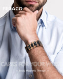 Bracelet Feraco cuivre avec 57 aimants, soutien potentiel à l'équilibre du quotidien.