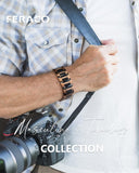 Feraco bracelet cuivre ajustable 22 cm avec outil de réglage inclus.