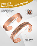 Feraco bracelet cuivre chaîne détachable, port personnalisable selon votre style.