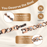 Feraco bracelet cuivre cœur et bague, allure chic.