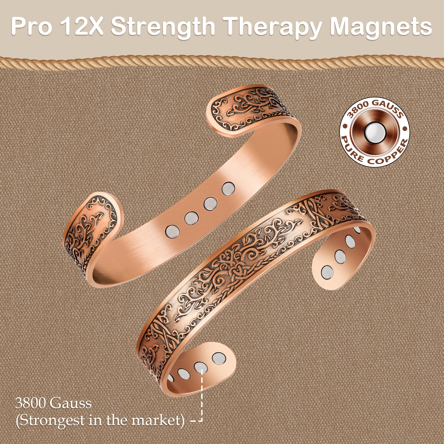 Feraco bracelet cuivre coffret cadeau élégant prêt à offrir.
