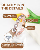 Feraco bracelet cuivre avec cristaux autrichiens, éclat scintillant et luxueux.