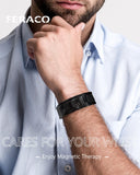 Vue du design flèche du bracelet Feraco en cuivre, style distinctif.