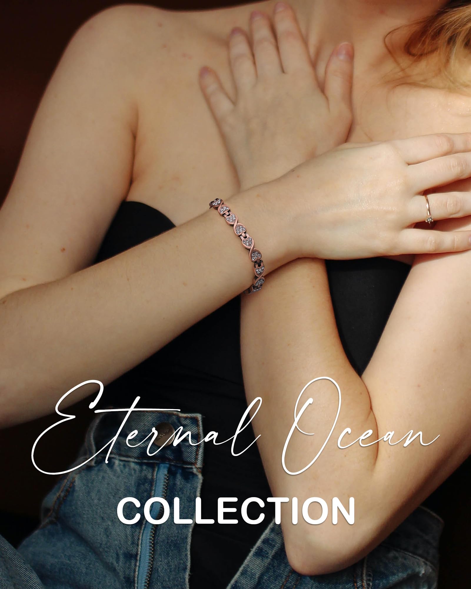 Feraco bracelet cuivre design infini, style raffiné pour tous les looks.