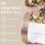 Feraco bracelet cuivre détail macramé et branches d’arbre de vie.