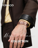 Bracelet Feraco en cuivre pour homme, vue arrière et finition soignée.