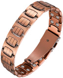 Bracelet Feraco en cuivre pour homme, vue avant, allure élégante et durable.
