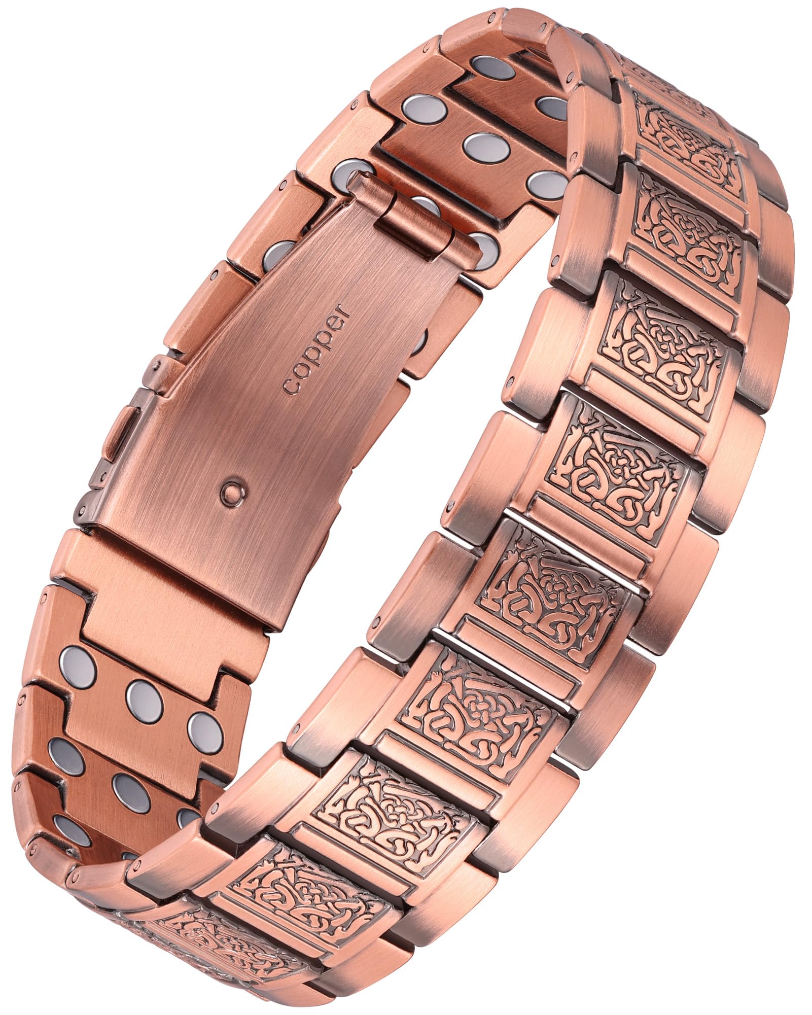 Feraco bracelet cuivre homme design Celtique pour un style affirmé au quotidien.