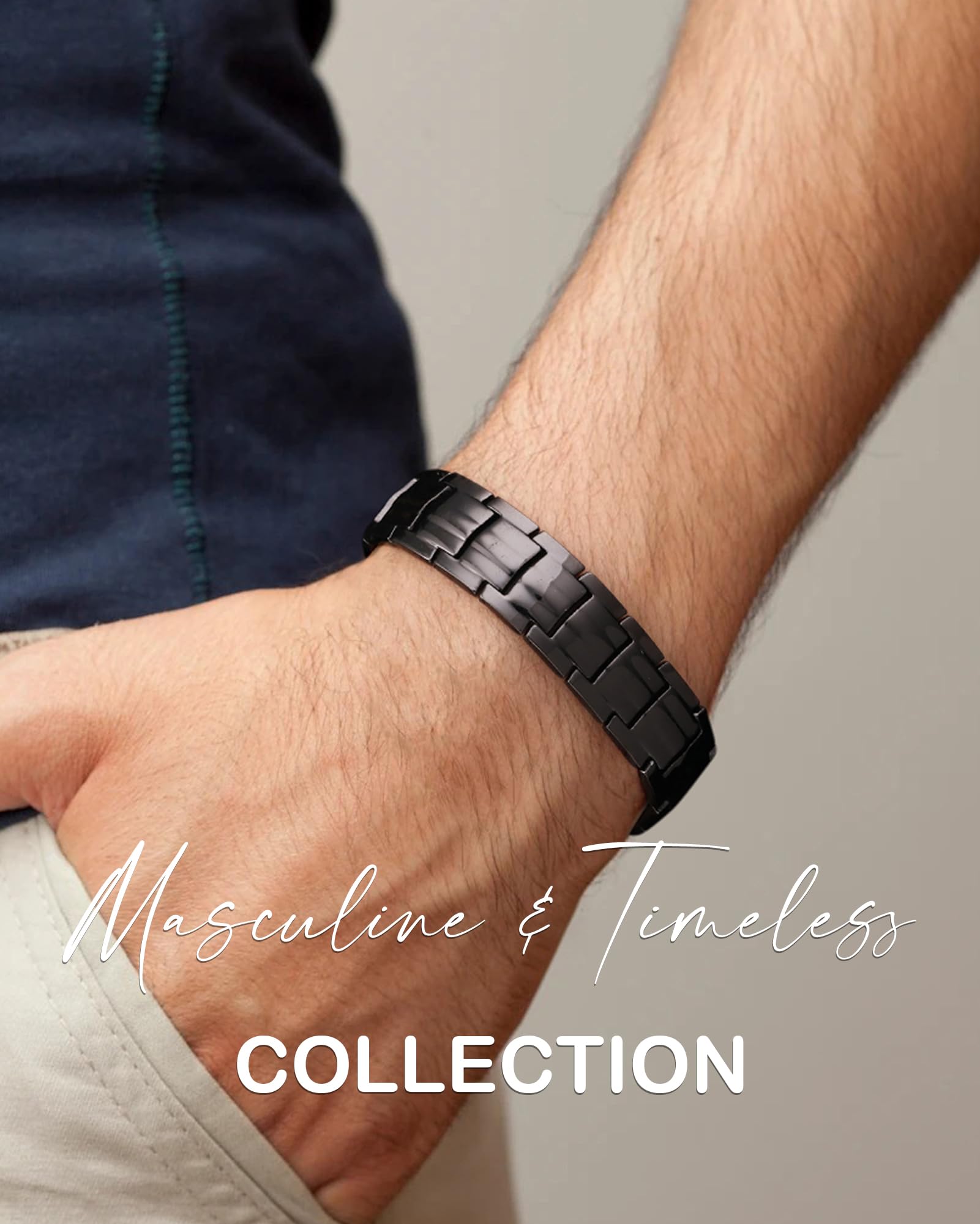 Feraco bracelet cuivre homme largeur 15mm – style affirmé et polyvalent.