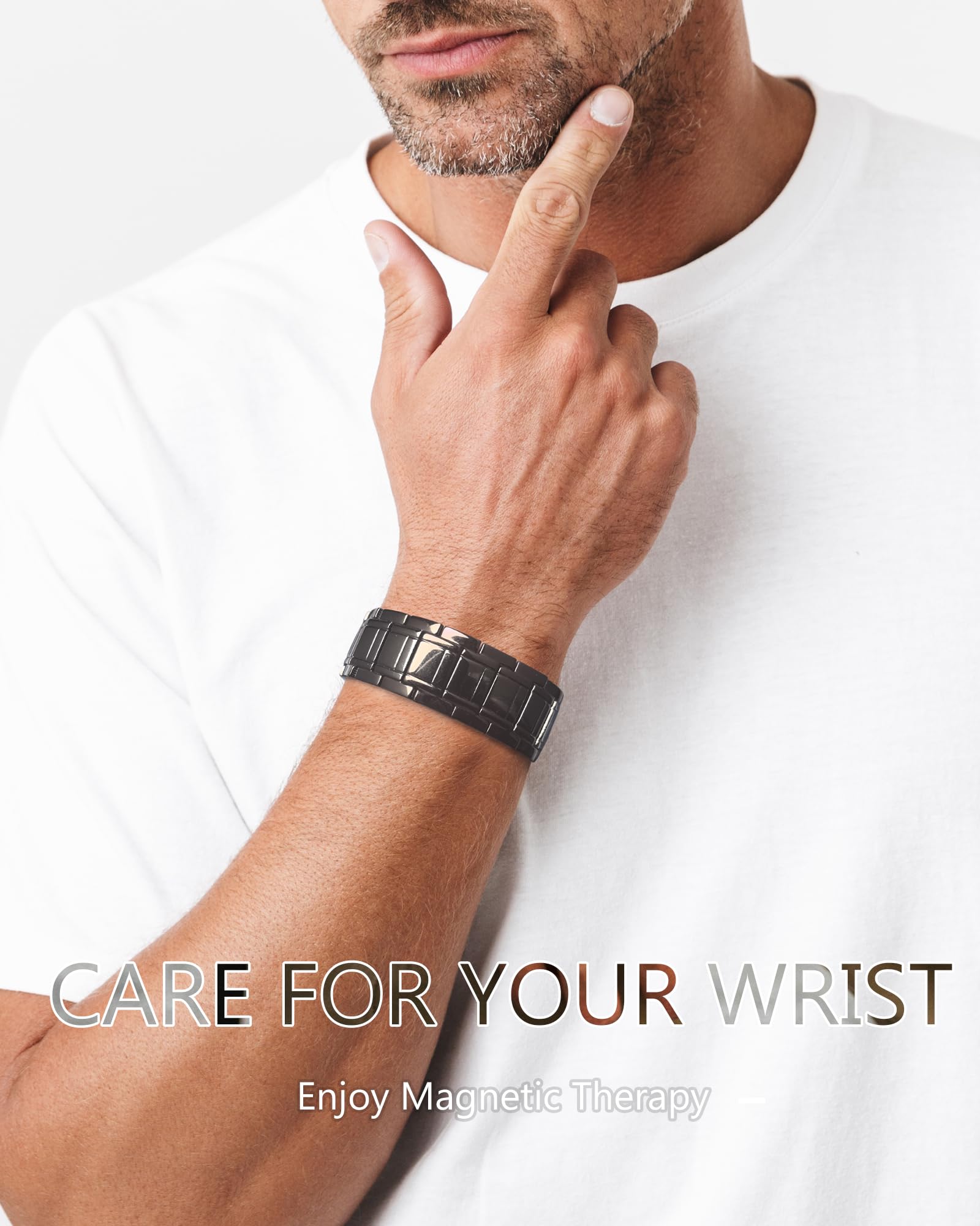 Feraco bracelet cuivre pour homme noir — détails design et finition soignée.