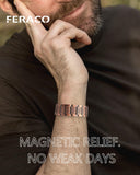 Feraco bracelet cuivre longueur 22 cm adapté au poignet moyen.