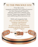 Feraco bracelet cuivre avec magnets 3800 gauss en gros plan