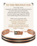 Feraco bracelet cuivre magnétique 12x, 3800 gauss, style moderne